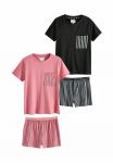 Пижама SHORT SLEEVE SETS 2 PACK   REGULAR FIT Next, черный - фото