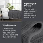 Полярное флисовое одеяло Bare Home, серый - фото 3