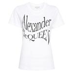 Футболка с принтом логотипа Alexander McQueen, белый - фото