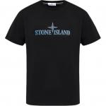 Футболка мужская черная Stone Island, черный - фото