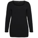 Футболка Vero Moda Paxi Soft Long Sleeve U Neck, черный - фото 3