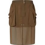 Юбка миди с люверсами PINKO, коричневый - фото 3