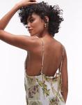 Платье макси Topshop с воротником-хомутиком и цветочным принтом - фото 2