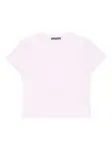 Футболка с коротким рукавом Acne Studios, розовый - фото