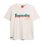 Футболка Superdry Retro Flock Relaxed, бежевый - фото 2