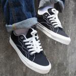 Скользоустойчивые амортизирующие дышащие низкие скейтбордские кроссовки унисекс черно-белые WANSWER, WAVE-Black - фото 7