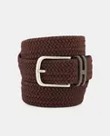 Эластичный плетеный ремень Hackett, коричневый - фото