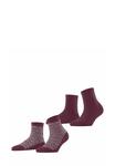 Носки Esprit Heart Pattern 2-Pack, Sortiment/Bordeaux - фото
