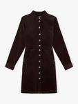 Хлопковое платье-рубашка из вельвета с пуговицами Brora, Chocolate - фото 5