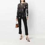 Укороченные зауженные брюки EMPORIO ARMANI, черный - фото 3