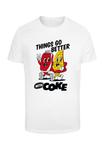 Футболка с принтом THINGS GO BETTER WITH COKE Merchcode, белый - фото 2