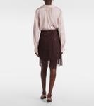 Кружевная юбка миди Vince, Fig - фото 3