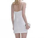 Мини-платье с бантом из крепа белого цвета Self-Portrait, белый - фото 3