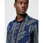 Рубашка Wrangler Western Regular Fit, синий - фото 6