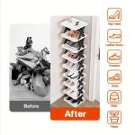 9-уровневая вертикальная полка для обуви - компактный органайзер для обуви, который можно разместить в прихожей, шкафу, общежитии или ванной комнате - Black Nine Proxxi, Black Nine - фото 2