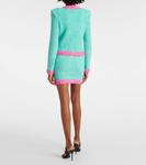 Вязаный блейзер Balmain, цвет menthe/fuchsia - фото 3