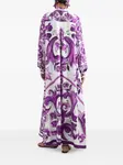 Платье-рубашка с принтом Maiolica DOLCE & GABBANA, фиолетовый - фото 3