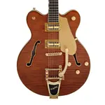 Gretsch Electromatic LTD Flame Okoume Broadkaster Double-Cut - Roundup Orange - фото