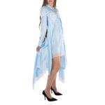 Burberry Платье с длинными рукавами и эффектом креш, синий - фото 2