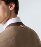 Хлопковый свитер с 4 полосками Thom Browne, Med Brown - фото 5