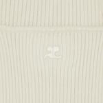 Майка холистической вязки в рубчик Courrèges, Oat Meal - фото 3