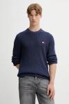 Хлопковый свитер Tommy Jeans, темно-синий - фото