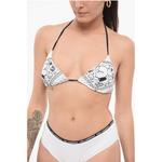 Верх бикини с треугольным принтом Karl Lagerfeld, White - фото