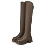 Женские ботинки Over the knee ST&SAT, Coffee - фото 7