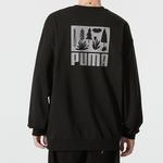 Свитер logo crew neck sweatshirt 'black' Puma, черный - фото 4