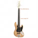 Бас-гитара Glarry GJazz Electric 5 струн Full Size - Цвет бурый - фото 6