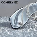 Шлепанцы женские Comely, серебряный - фото 9