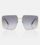 Квадратные солнцезащитные очки Fendi, Grey/Yellow - фото