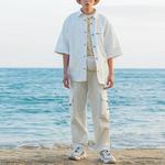 Брюки-Карго с принтом логотипа Li-Ning, белый - фото 3