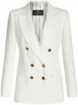 Фактурный однобортный блейзер ETRO, белый - фото