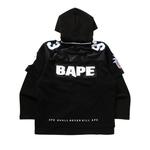 Джерси BAPE Multi Logo Layered Sleeves Relaxed Fit Football Jersey, Black - фото 2