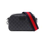 Мужская сумка через плечо Gucci с цветным ремнем, черный - фото