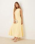 Платье миди Nobody's Child Reign лимонного цвета - фото 3