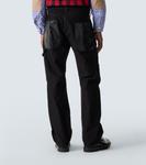 Прямые джинсы с кожаной отделкой Junya Watanabe, Black X Black - фото 4