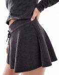 Войлочная юбка-шорты Stradiavrius серого цвета - фото 5
