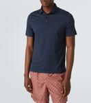 Хлопковая поло Fedeli, темно-синий - фото 3