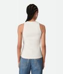 Cotton rib jersey tank top BOTTEGA VENETA, мел - фото 3