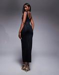 Платье макси Good American Scuba черного цвета - фото 3