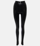 Латексные леггинсы Alaïa, черный - фото