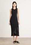 Платье из джерси DRESS WITH FRINGE DETAIL DKNY, черный - фото