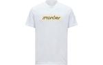 Футболка с резиновым логотипом Moncler, белый - фото