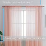 Карманные панели для штор с прозрачной вуалью THD Essentials — набор из 2 шт., цвет Rust - фото 2