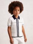 Детская рубашка на молнии Baxter Reiss, White/Navy - фото 3