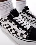 Кроссовки Checkerboard Old Skool Platform в черно-белом цвете Vans - фото 5