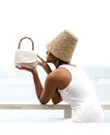 Сумка AIRMAIL Mini Crochet Handbag In White Brunna.co, белый - фото 4