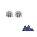 Солитер серьги-гвоздики женские Swarovski - фото